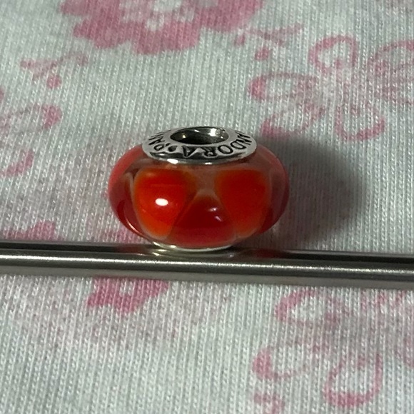Pandora red and orange captivating murano - Picture 2 of 4
